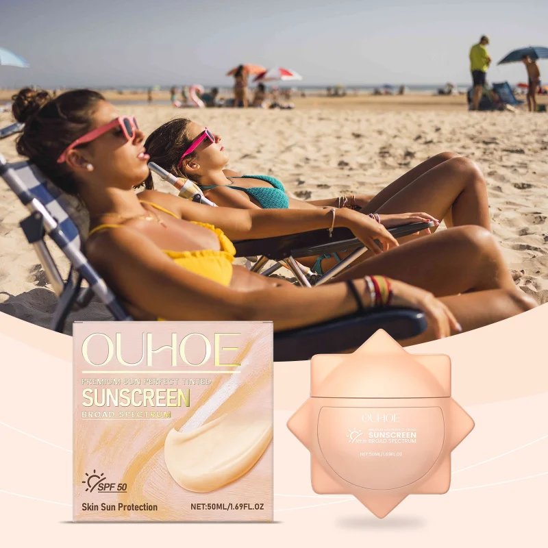 

Tinted Sun Protection Cream Summer Outdoor Gentle Moisturizing Nourishing Lightweight Non-Greasy Barrier Cream