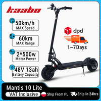 EU Stock Kaabo Mantis 10 Lite Smart Electric Scooter 500W*2 Dual Motor Kickscooter 50km/h Max Speed Upgrade NFC Lock New Display