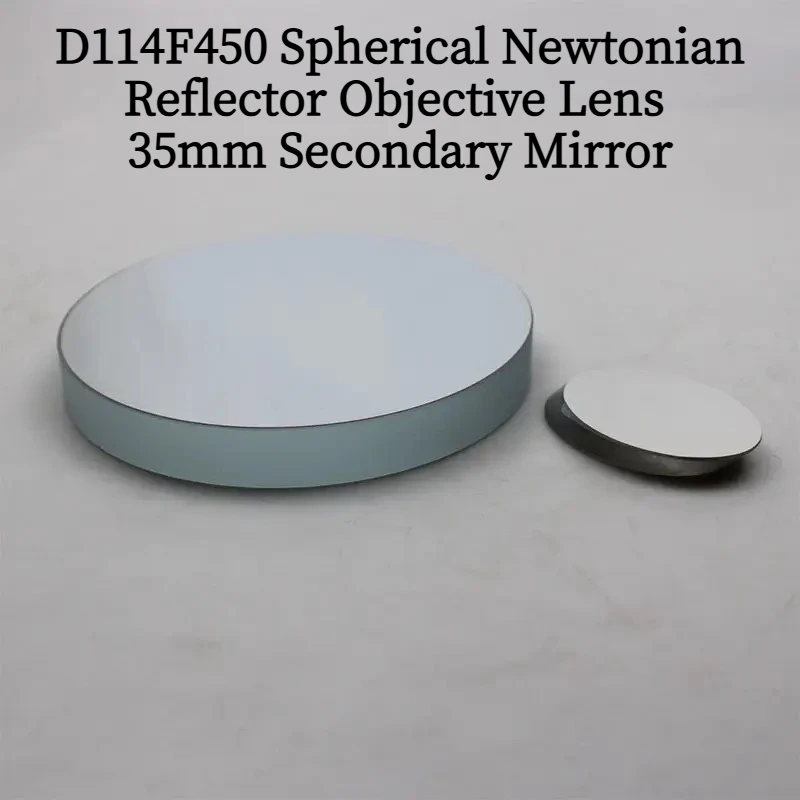 Objectif réflecteur newtonien sphérique D114F450, miroir secondaire de 35mm, accessoires pour télescope astronomique DIY