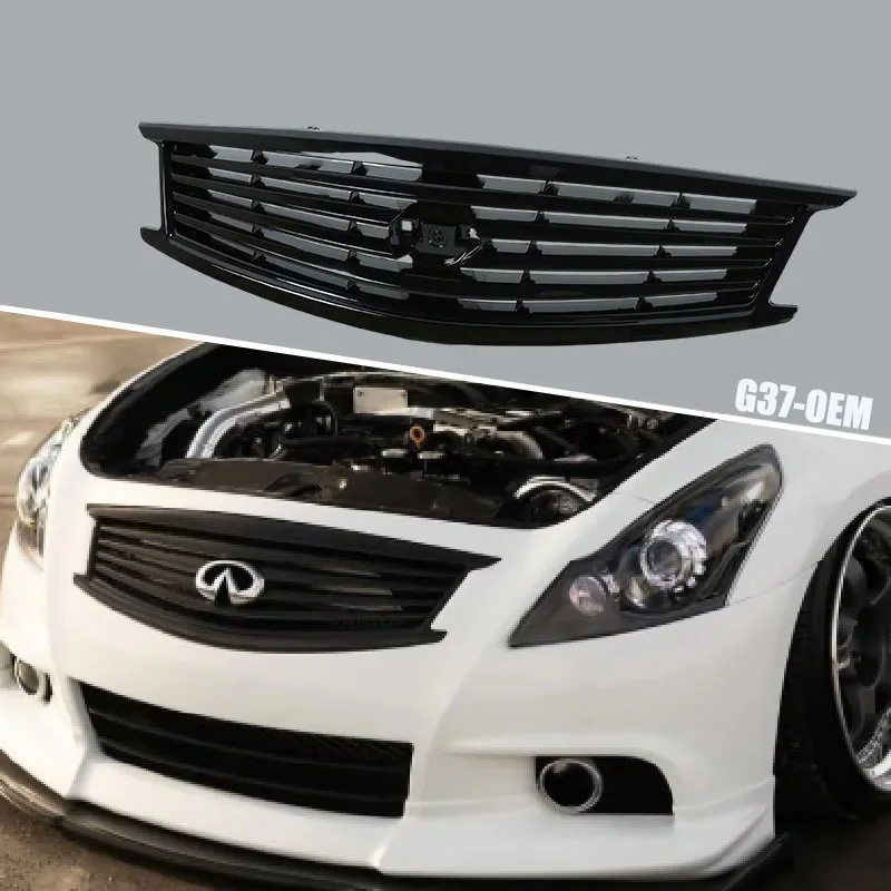 

For 2010-2014 Infiniti G37 4Door Sedan Front Mesh Grill ABS Car Accessories