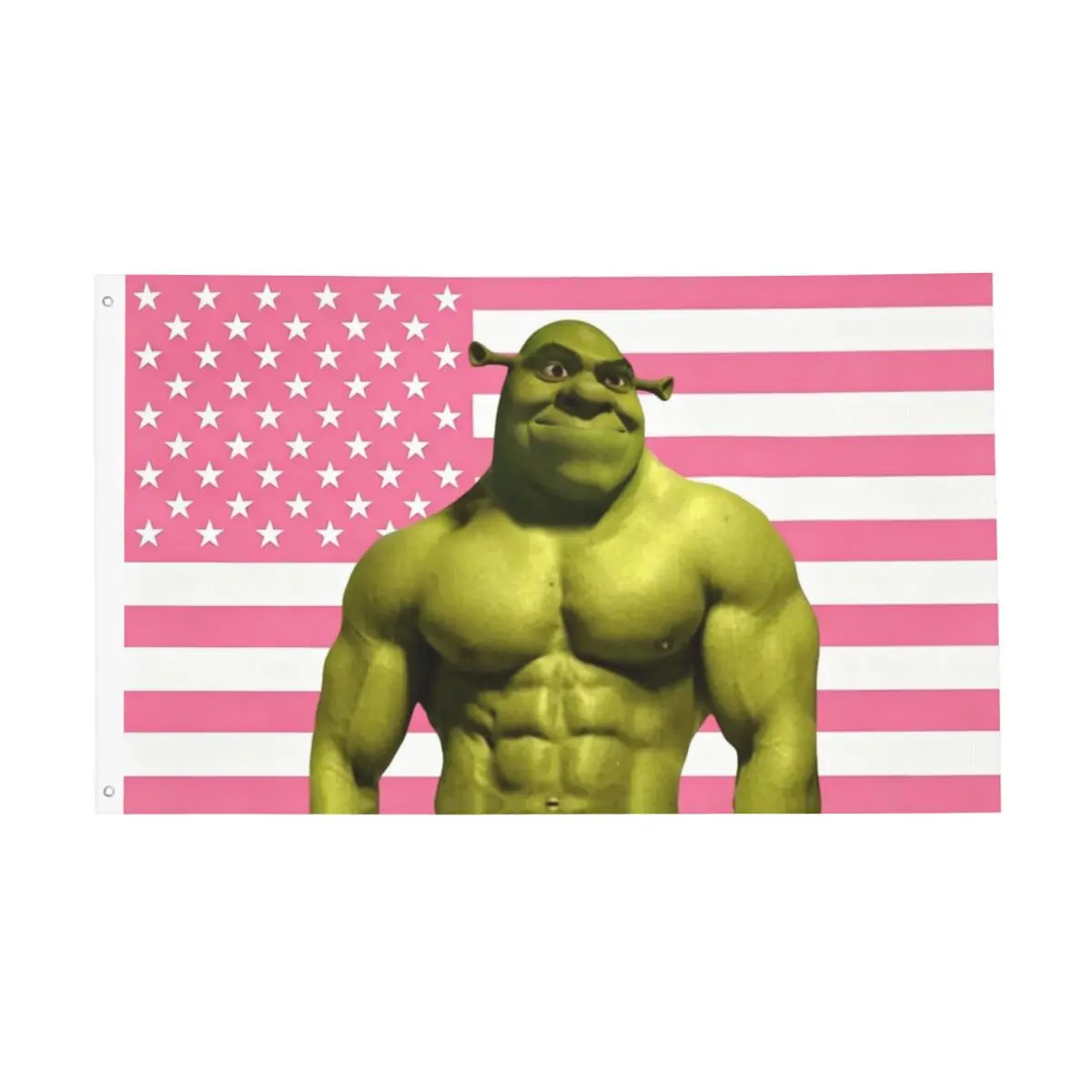 Muscular Shreks Funny Meme Flag Indoor Outdoor Banner Polyester Decoration Double Sided 2x3 3x5 4x6 FT Flags