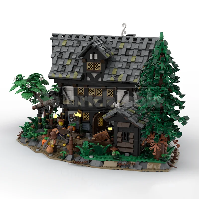 3973pcs MOC Ragged Crow Inn Castle Medieval Fortress Model Building Blocks Advanced Build Pack Premium Detailed Craft Toy Gift