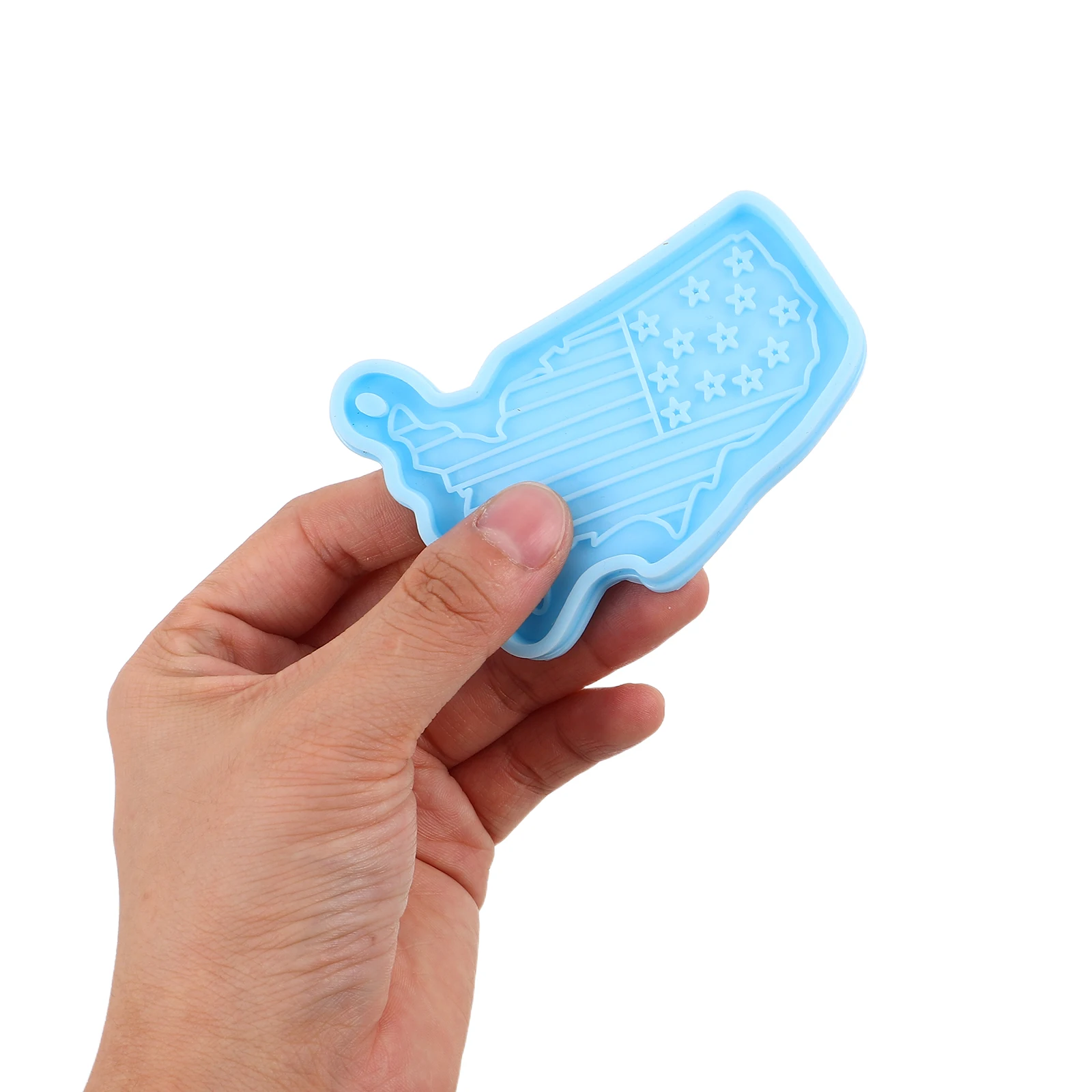 

2 Pcs Map Silicone Mold Independence Key Chains Molds Keychain for Epoxy Resin Candy