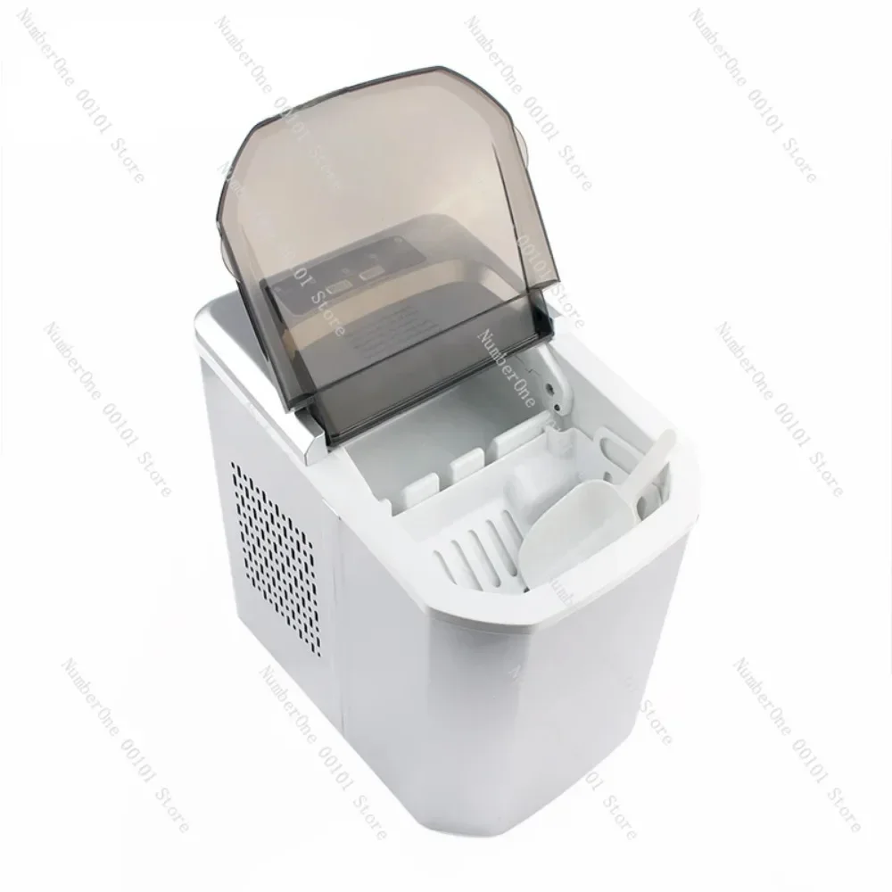 110V Automatic Ice Cube Maker Portable Electric Bullet Round Ice Block Making Machine 15kg/24H Family Bar Coffee Shop