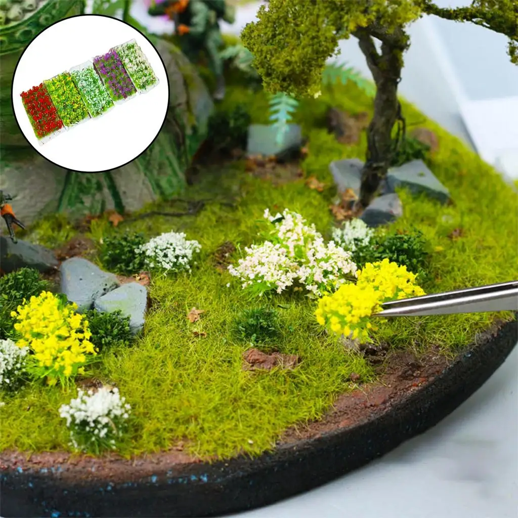 28 stücke diy Miniatur blumen statische Modellbahn architektur landschaft