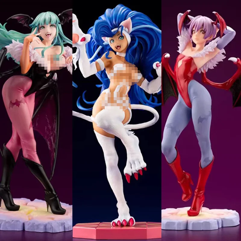 Darkstalkers Morrigan Aensland figura de Anime Lilith figura de acción estatua de Pvc figura de Felicia chica Halloween modelo colección juguete