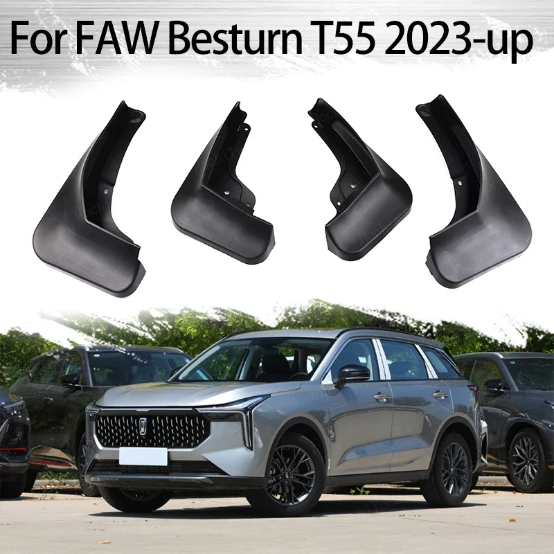 Car Front Rear Mud Flap Mudguards Splash Guards for FAW Besturn T55 SUV 2023-Present Mudflaps Splash Guards Mud Flap Front Rear