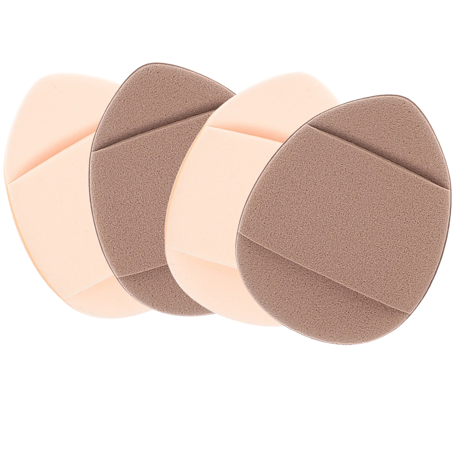4 Uds Mini polvo Puff dedo pequeño triángulo Puff maquillaje para corrector base ajuste debajo de los ojos cara