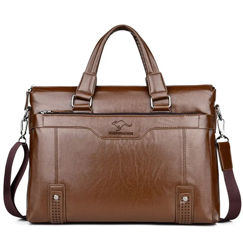

Large Capaci Casual Men's Leather Handbag Waterproof Busin Briease Sli Polyester Casual Leisure Tote Bag