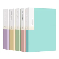 60 pages A4 waterproof solid color desktop for file organizing easy sorting student office supplies thickened file bags folders