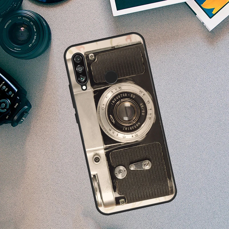 Retro Camera Vintage Case For Huawei Nova Y91 Y90 Y70 Y61 Y60 5T 11i 8i 3i P20 P40 P30 Lite 9 10 SE 11 Pro Cover