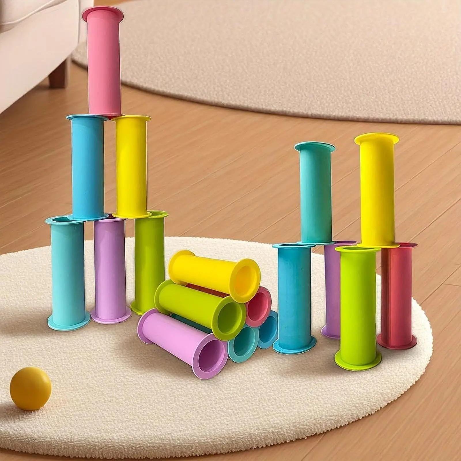 

18x Kids Stacking Cup Toys Learning Toys Education Baby Shower Gifts Challenge Competition Speed Training Game Birthday Gift