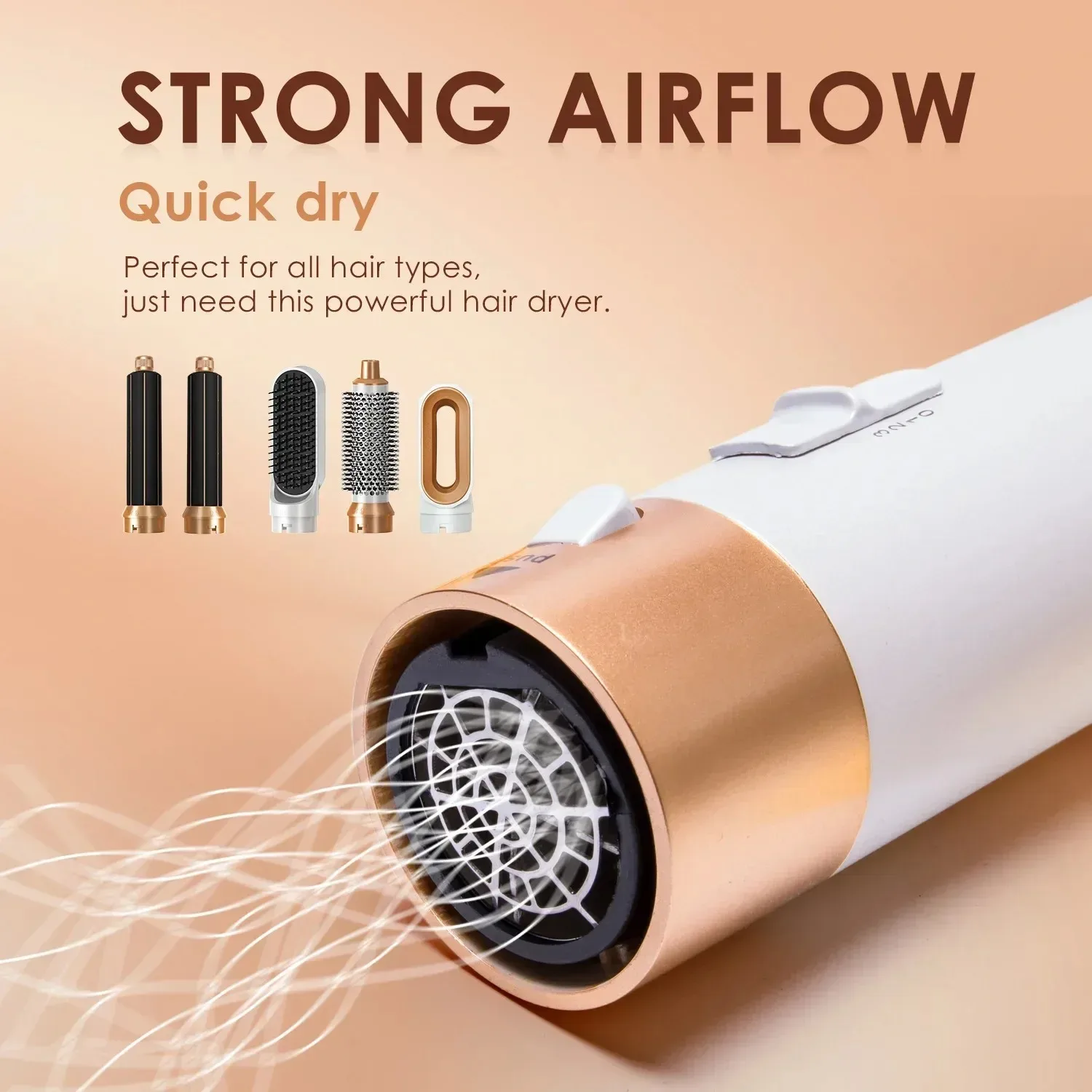 Professional 5-in-1 Hair Straightener Multi Functional Dyson Airwraps Hair Dryer Automatic Curler Straightening Comb 