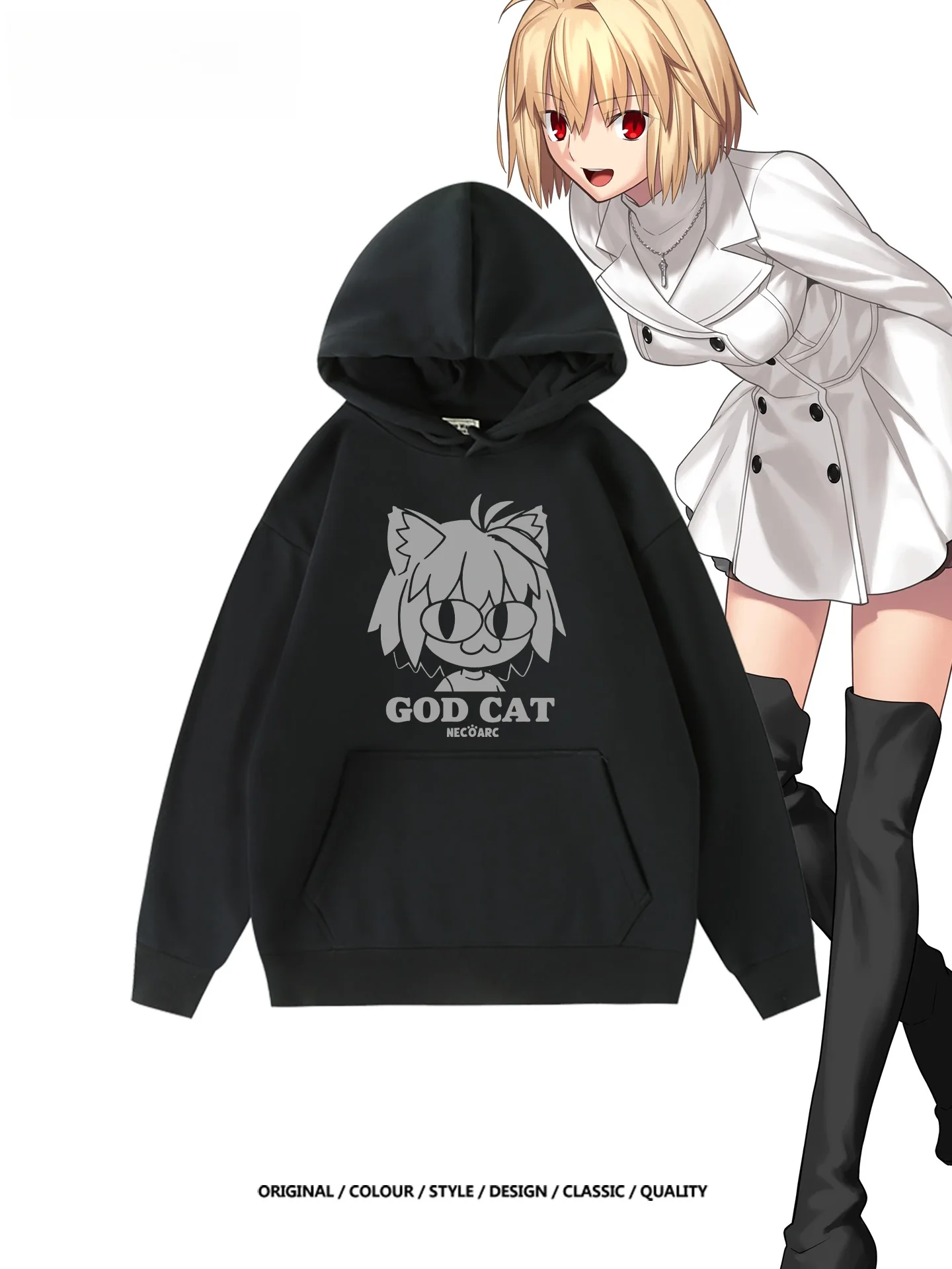 

Cartoon Girl Anime Hoodie Sweatirt Cosplay Costume Autumn Winter Fce Lined ex Stand Fit Printed Comfortable