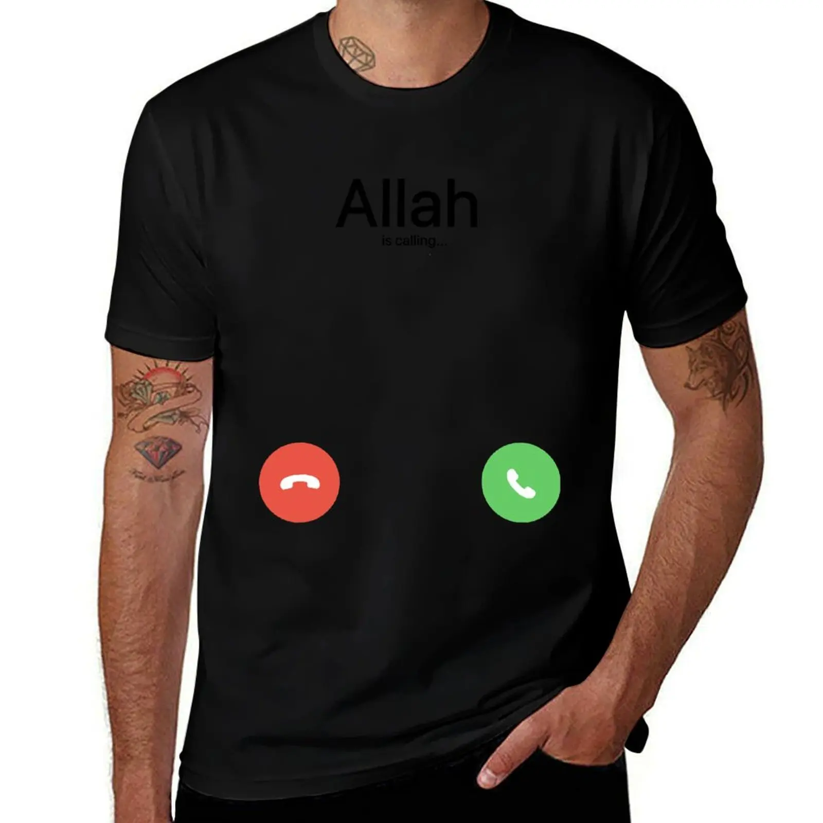 Allah is calling... T-Shirt for a boy boys whites vintage customizeds men tshirt