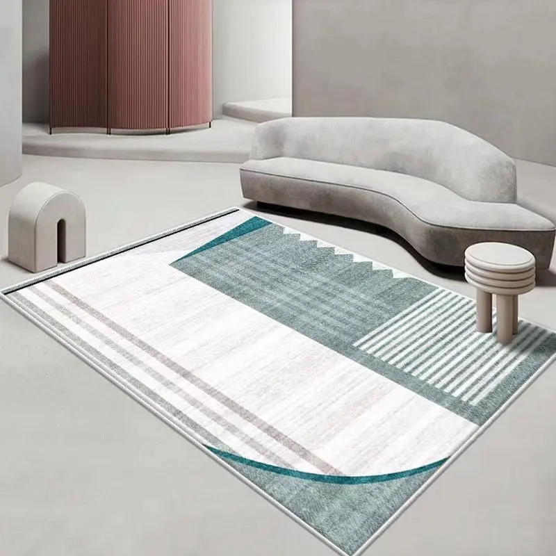 Nordic Geometric Line Large Area Carpet, Living Room, Bedroom, Bedside, Thickened Carpets, Balcony, Kitchen, Non-slip Rug