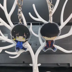 6CM Anime BLUE LOCK Figures Seishiro Nagi Bachira Meguru Chigiri Hyoma Acrylic Key Chains Cute Pendant Decor Keyring Accessories