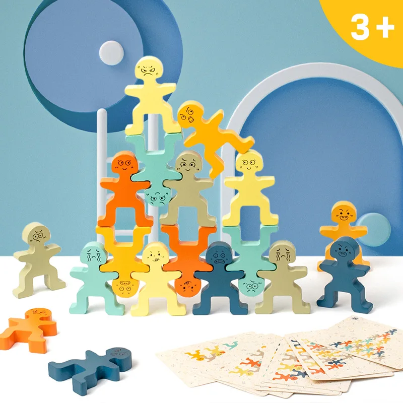

Cute Little Man Staing Game Eonal Early Learning Toy Building Blos ape ifting Puzzle Play for Ages 3 And up