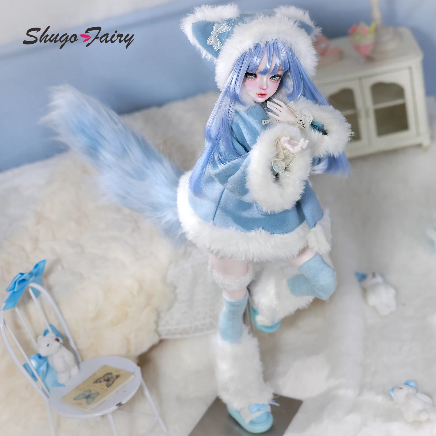 Sadie C 1/4 Ball Jointed Doll Blue Water Mermaid Core Anime Fantasy Oceanic Female Full Set Resin Head Sculpt Shugafairy