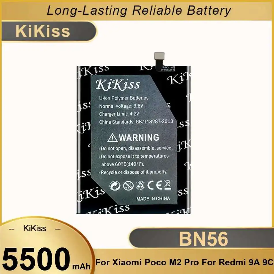 

5500 мАч аккумулятор для мобильного телефона премиум-класса для Xiaomi Poco M2 Pro M2pro Redmi 9A 9C Redmi9a Redmi9c BN56