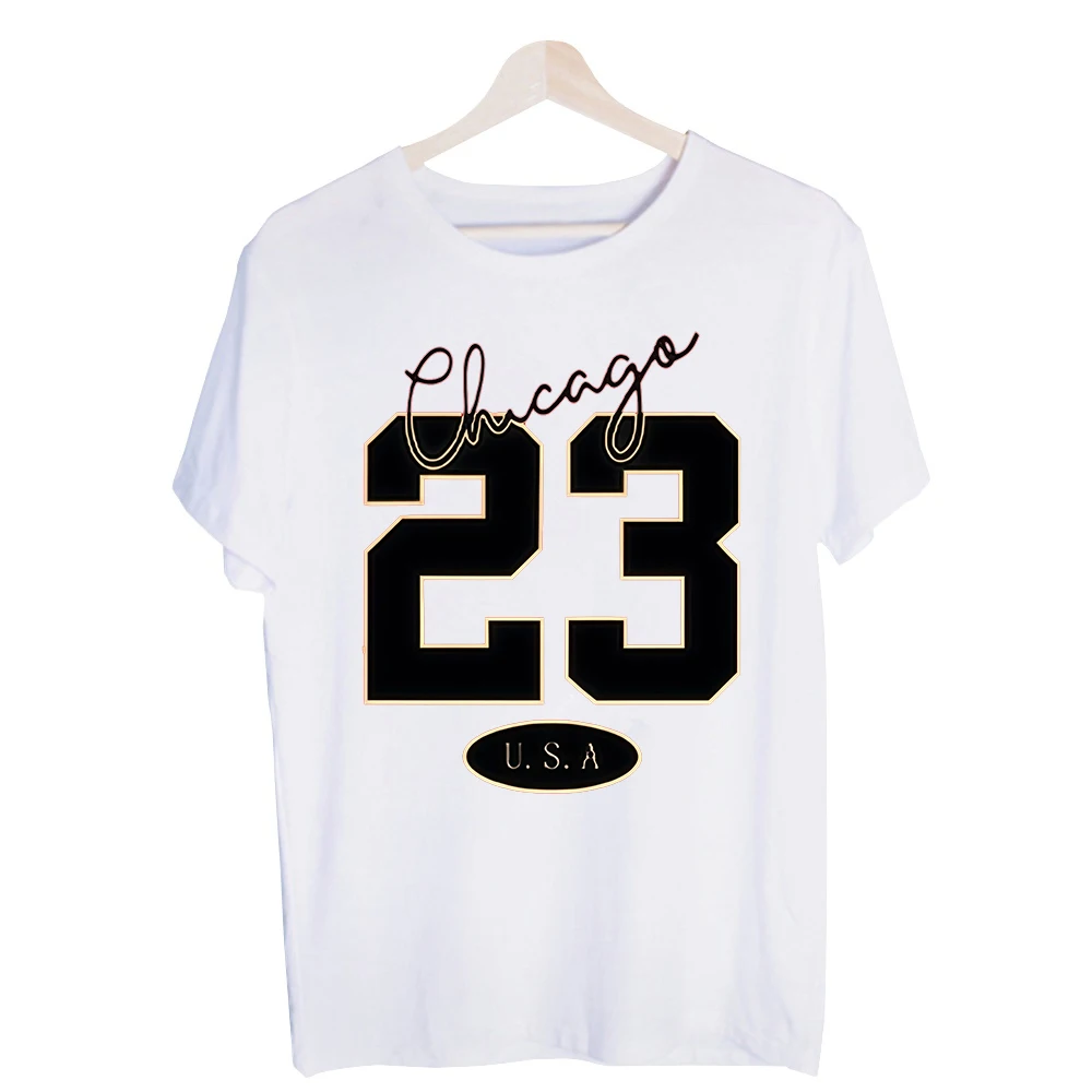 Men's Number 23 and City Name Graphic Tee, Short Sleeve Crew Neck T-Shirt for Casual Streetwear and Daily Outfits