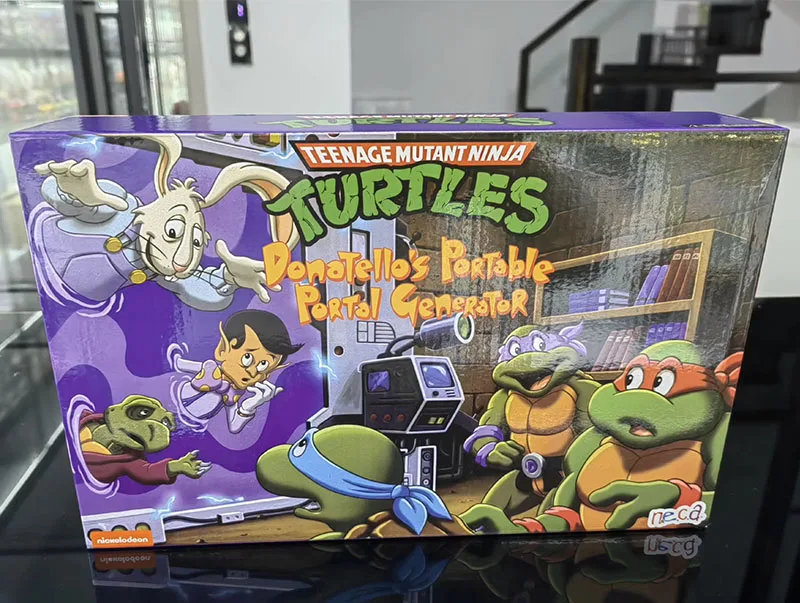 Teenage Mutant Ninja Turtle Figure NECA 54286 Action Figuras Donatello's Portable Portal Generator 7Inch Model Toy Gift Original