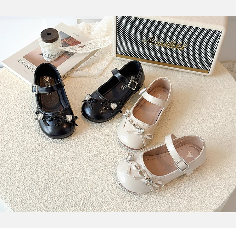 

Детские кожаные туфли-мэри-джейн для девочек, весна 2026, новые, для вечеринок и свадеб, с мягкой подошвой, классические