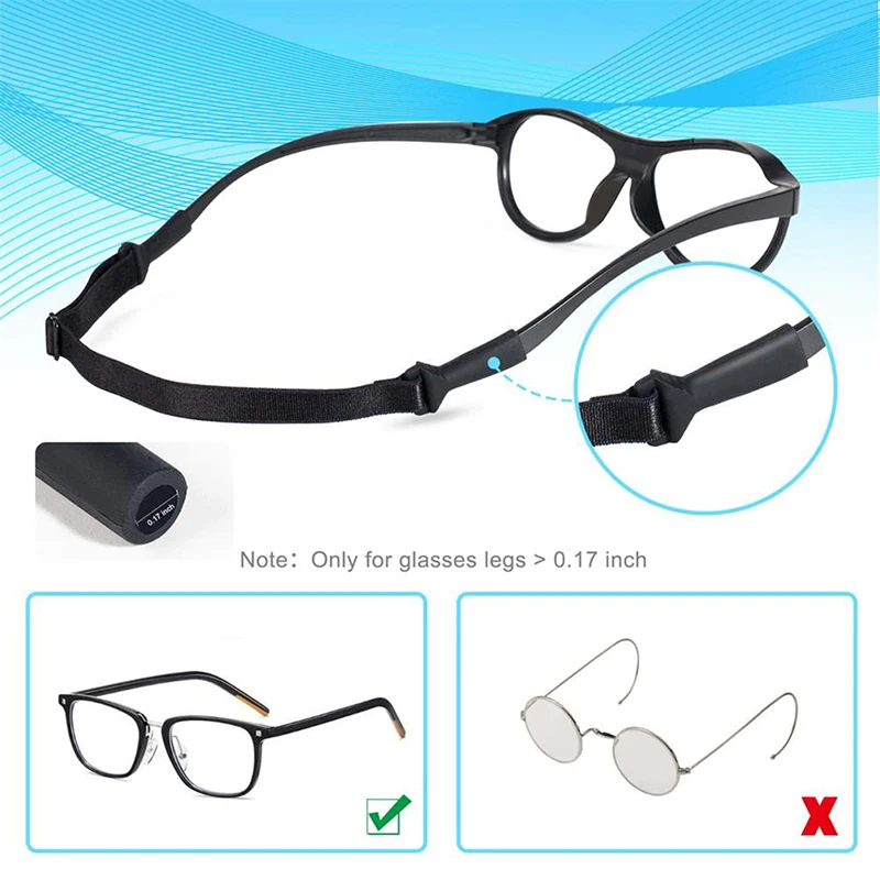 Glasses Strap Adjustable Eyeglasses Strap No Tail Eyewear Retainer Holders Around Neck Anti Slip