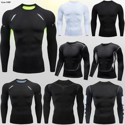 musculation sport homme tee shirt homme  T-shirt Rashguard à manches courtes pour homme, vêtement de sport, de boxe, de Compression, à séchage rapide, serré, été