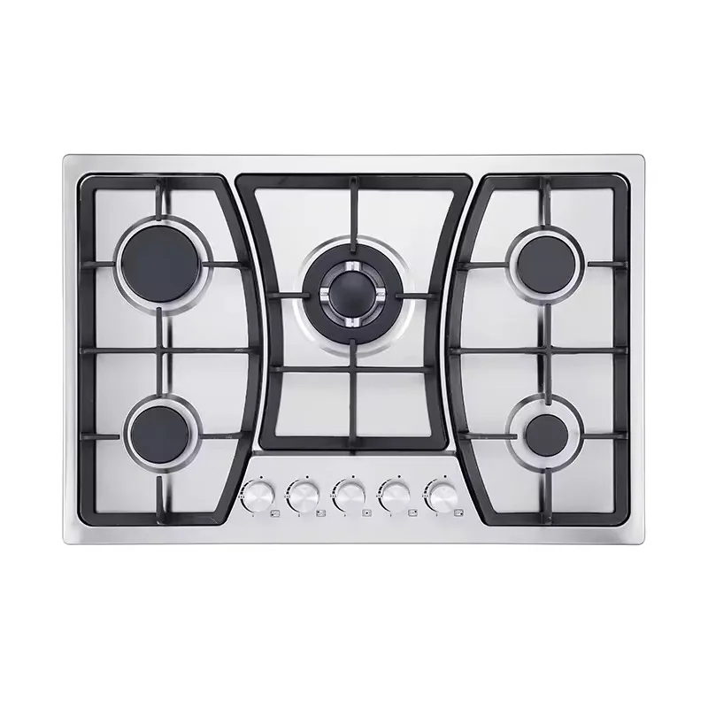 

Бытовая газовая плита с пятью конфорками из нержавеющей стали и горелками Sabaf для сжиженного нефтяного газа/натурального газа