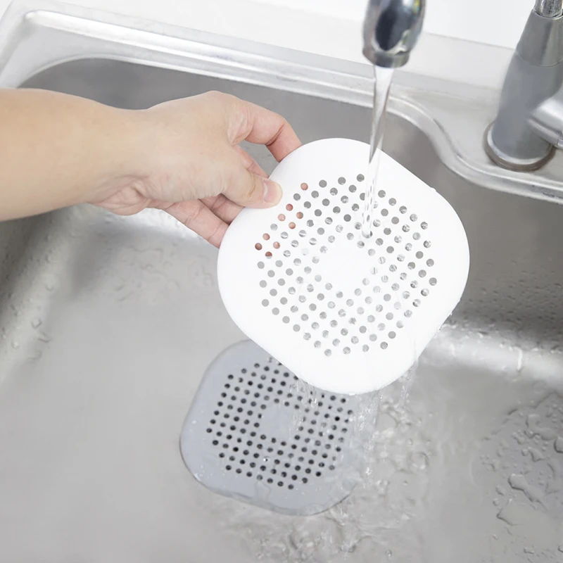 1 Pcs Sink filter silicone floor drain cover bathroom drain hair anti-clogging filter sewer outlet filter