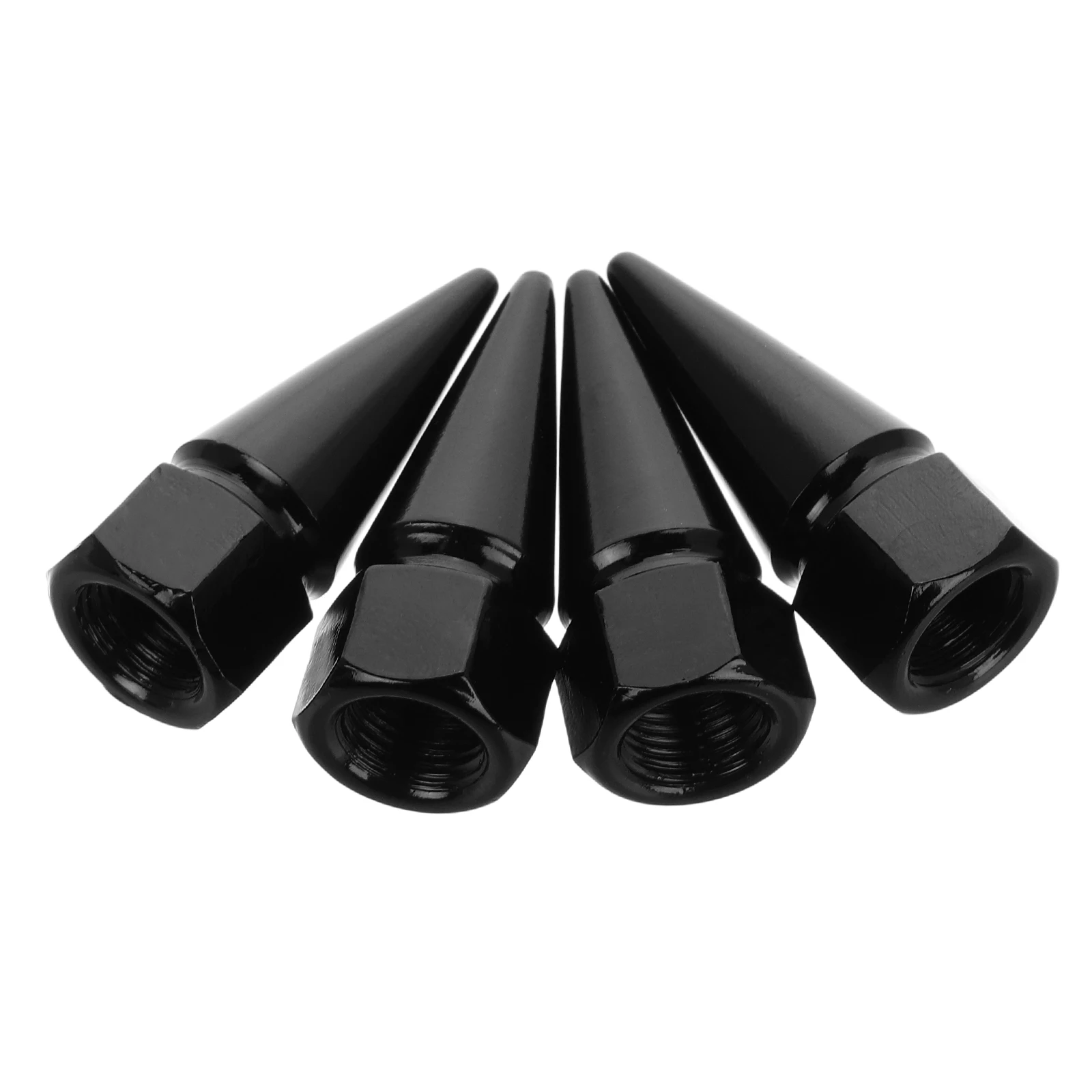 

4pcs Tire Valve Caps Aluminum Alloy Dust-proof Pointed Shape Car Truck Motorcycle Parts Accessories Valve Stem Cap Tire Air