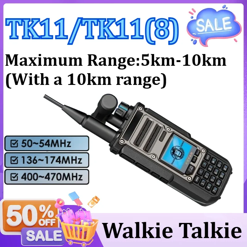 SWZY For Quansheng Walkie Talkie for Taiko Kong TK11 for Magic Voice TK11(8) 10W Wireless Frequency AM FM CB Ham Two Way Radio