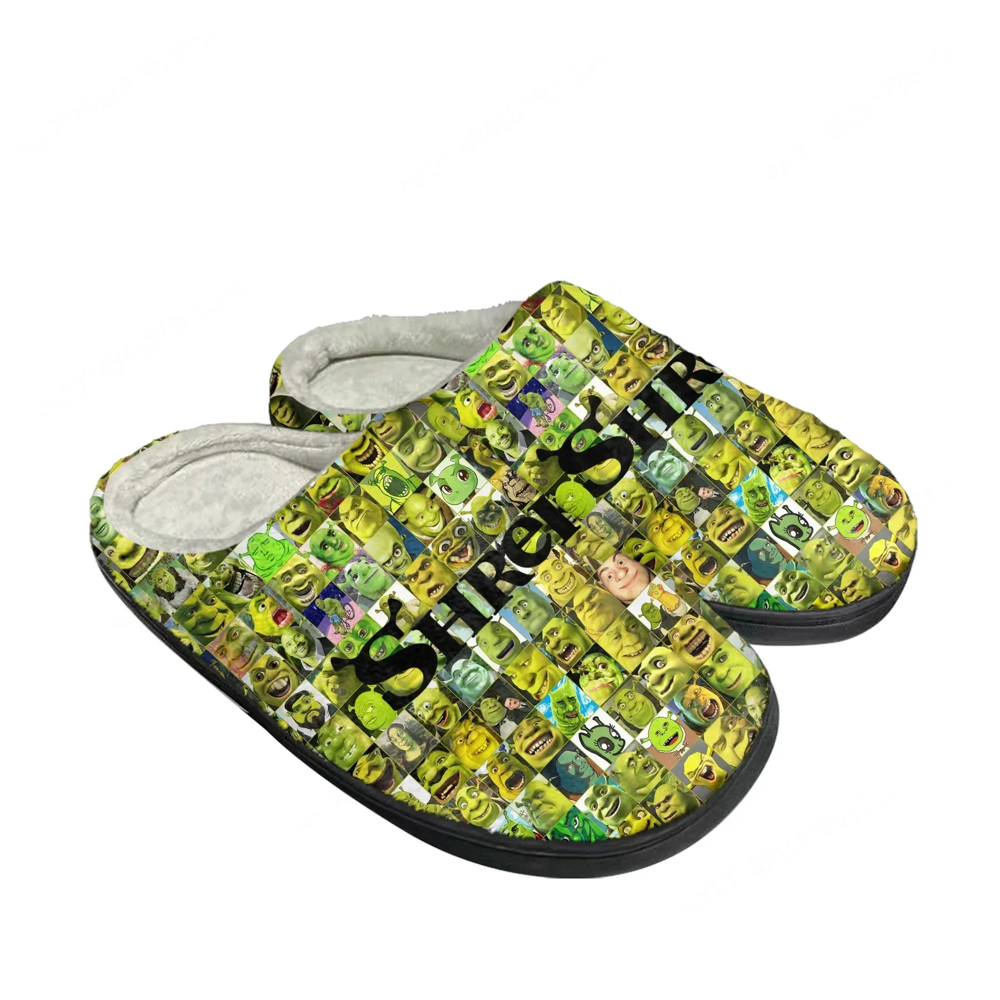 

S-Shrek Home Cotton Slippers Mens Womens Plush Bedroom Casual Keep Warm Shoes Anime Cartoon Comics Manga Thermal Indoor Slipper