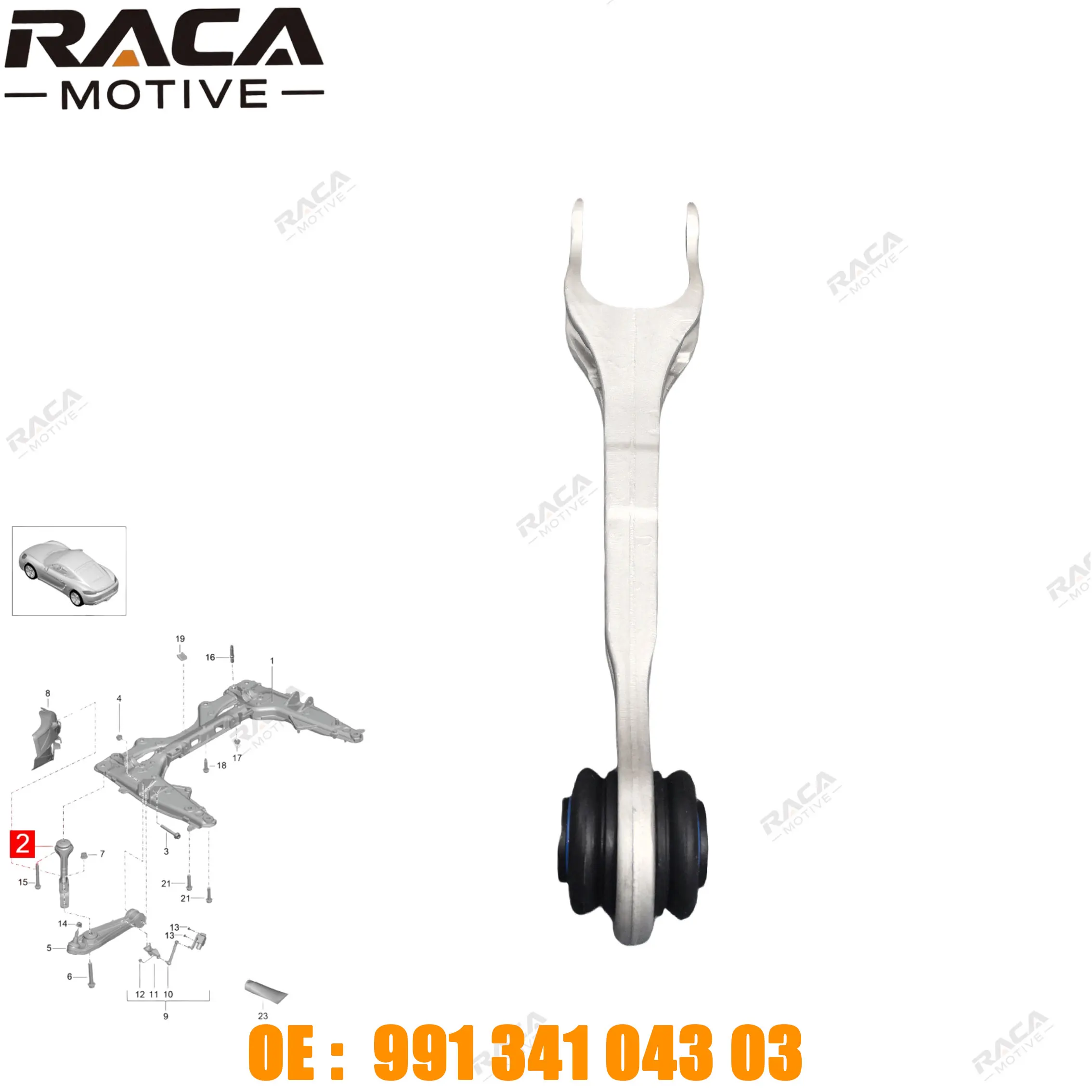 

Передний рычаг управления для Porsche 911 991 2012-2019 Caiman 982 2016- Spade Bobst718 982 2016-99134104303 99134104305 99134104302