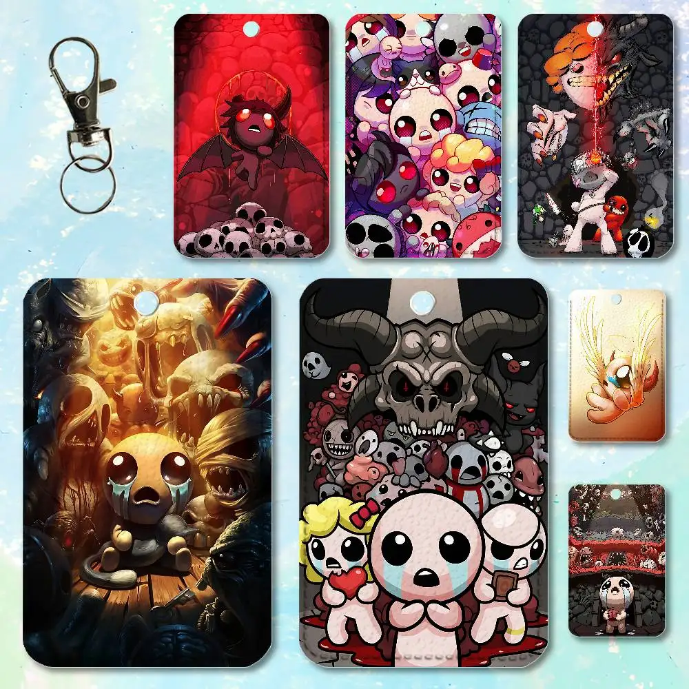 

The B-Binding of I-Isaac Game Premium PU Leather Card for Daily Use Holder Card Case with Metal Carabiner Customizable Design