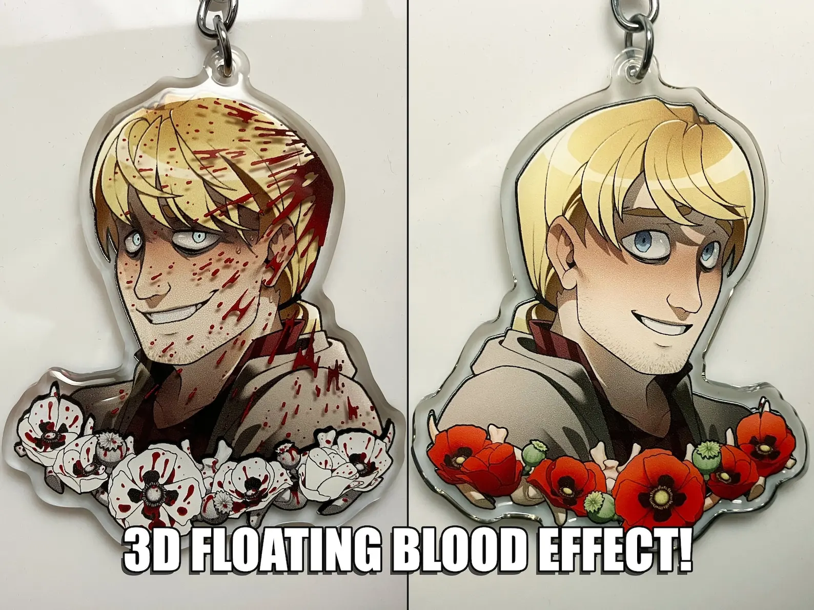 Брелок-подвеска 3D с эффектом брызг крови - BTD - Коллекционные игрушки Lawrence Anime Cartoon DIY - Подарок для друга