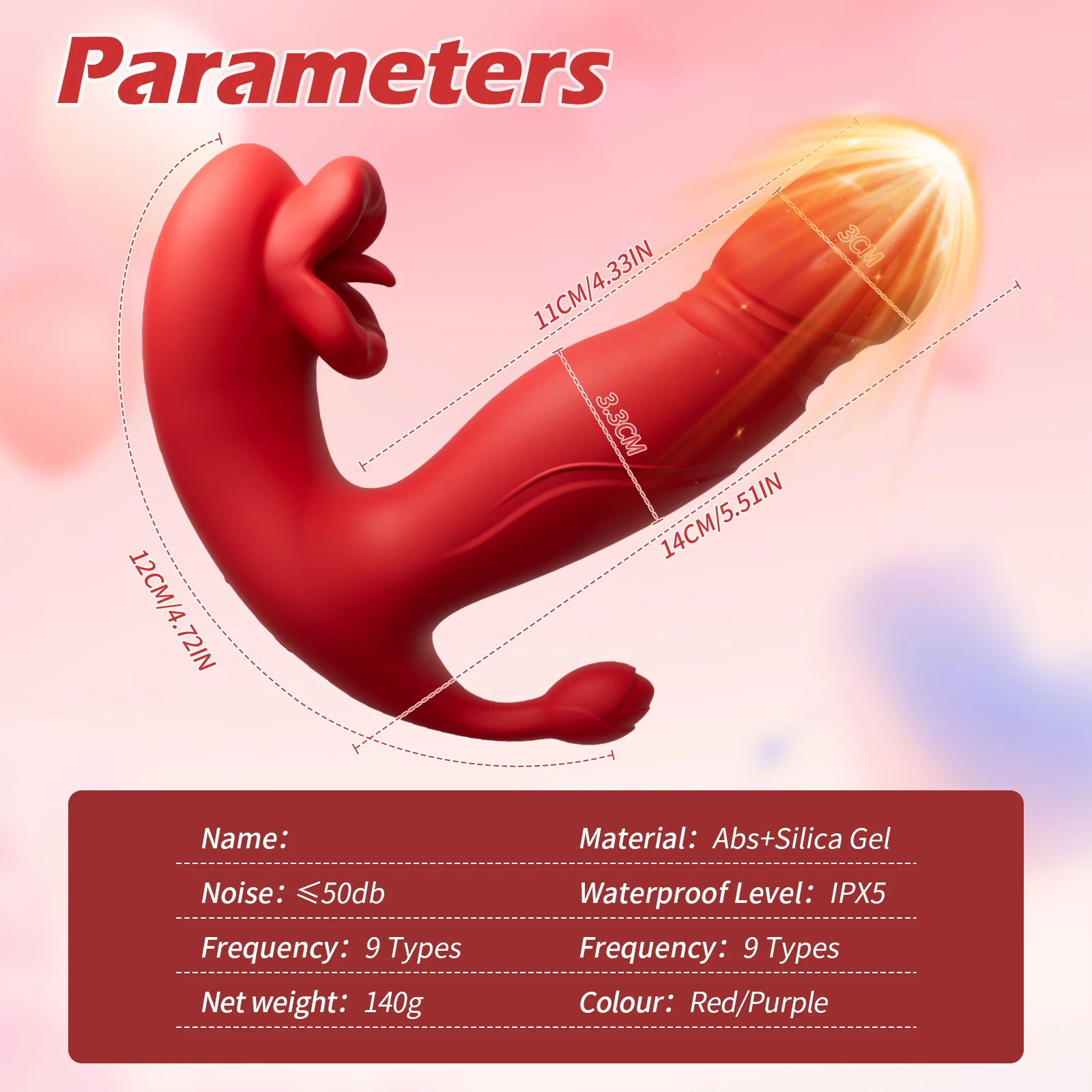 APP التحكم يمكن ارتداؤها تلسكوبي دسار هزاز اللسان لعق البظر محفز G بقعة تدليك المهبل استمناء لعبة الجنس للنساء #6