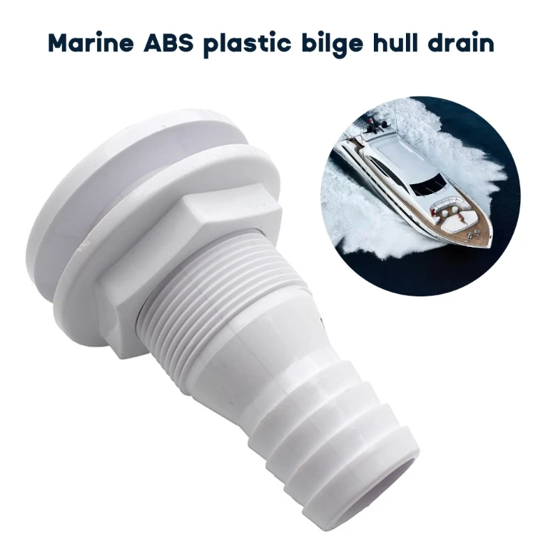 Marine Boat Plastic Thru Hull Fitting Connector For Marine Yacht Sail Truck Hose Boat Drain Bilge Plumbing Fittings