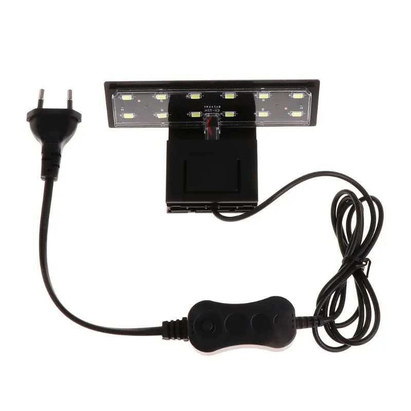 12 LED Aquarium Fish Tank Clamp Clip Water Plant Grow White Color Lighting EU Plug