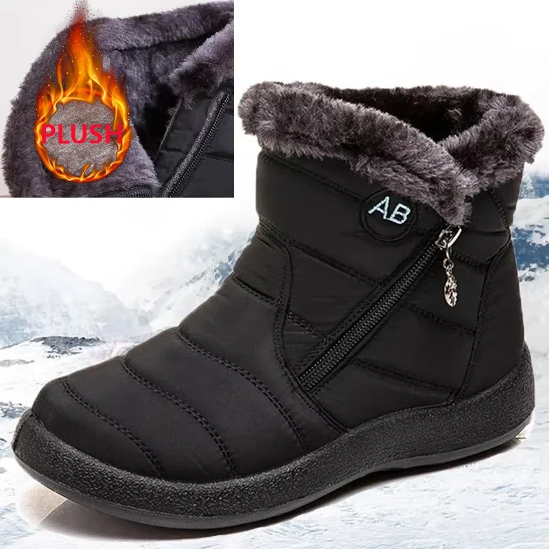 

Зимние женские ботинки на толстой подошве, водонепроницаемые ботинки, модная женская обувь, однотонные женские туфли, женские кроссовки