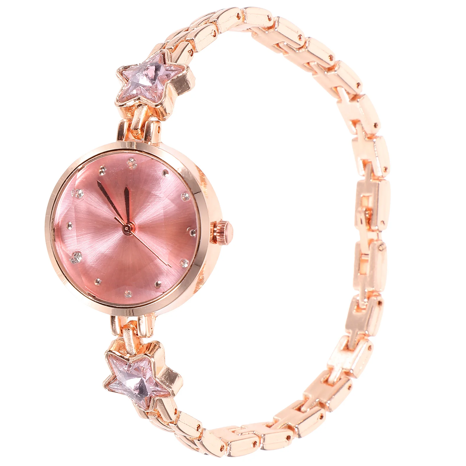 

Women Watch Pink Star Alloy Rhinestone Waterproof Quartz Precise Time Delicate Wrist Decoration Gift Women Watch