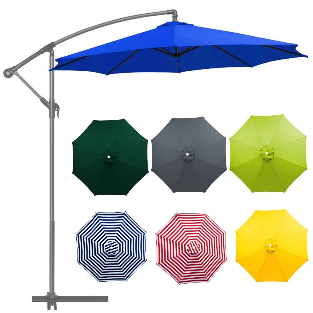 Beach Umbrella Replacement Cloth 270cm Uv Outdoor Garden Patio Umbrella Replacement Canopy Market Table for Backyard