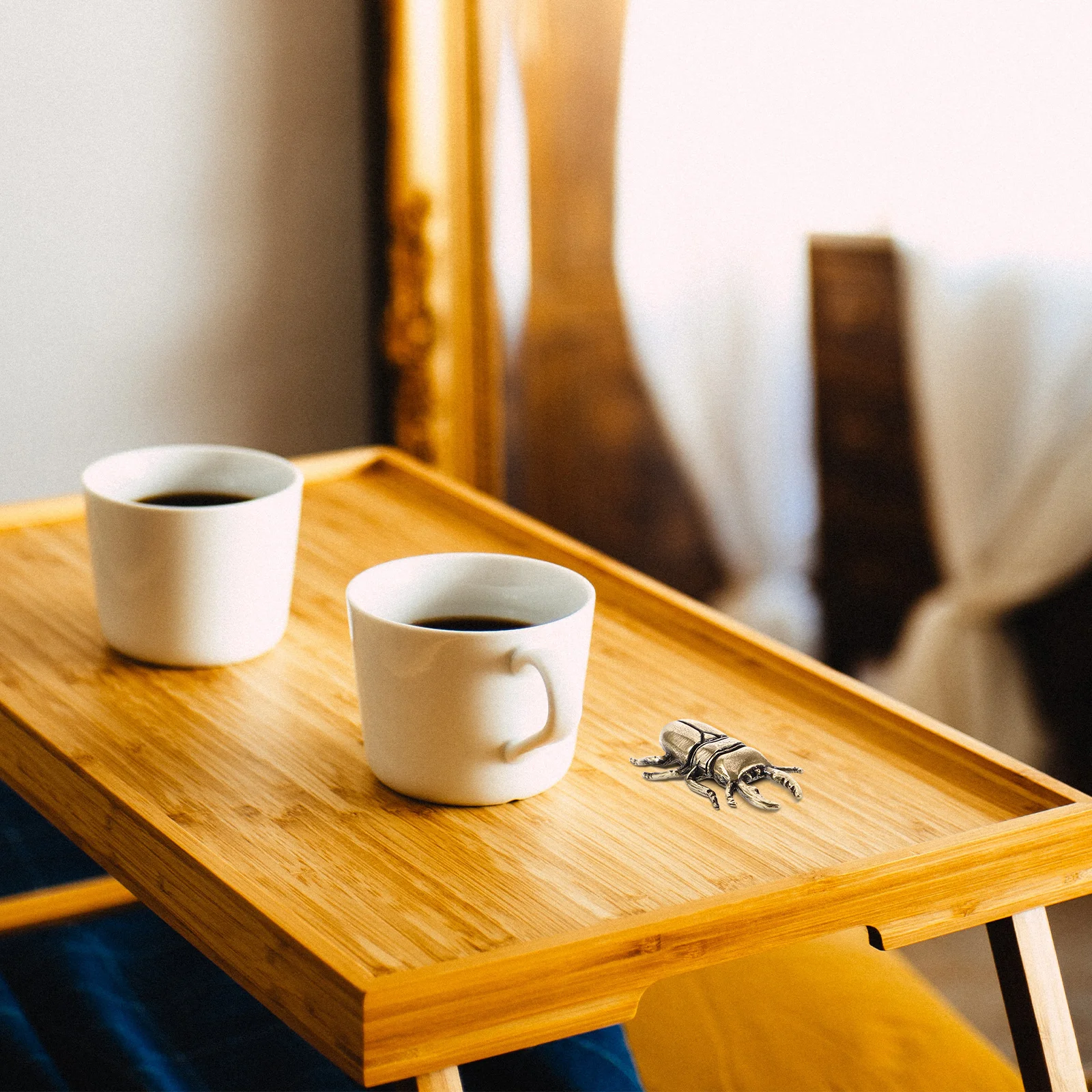 

Solid Brass Beetle Ornament Desktop Sculpture for Home Office Decor Art Piece Brass Insect Decoration