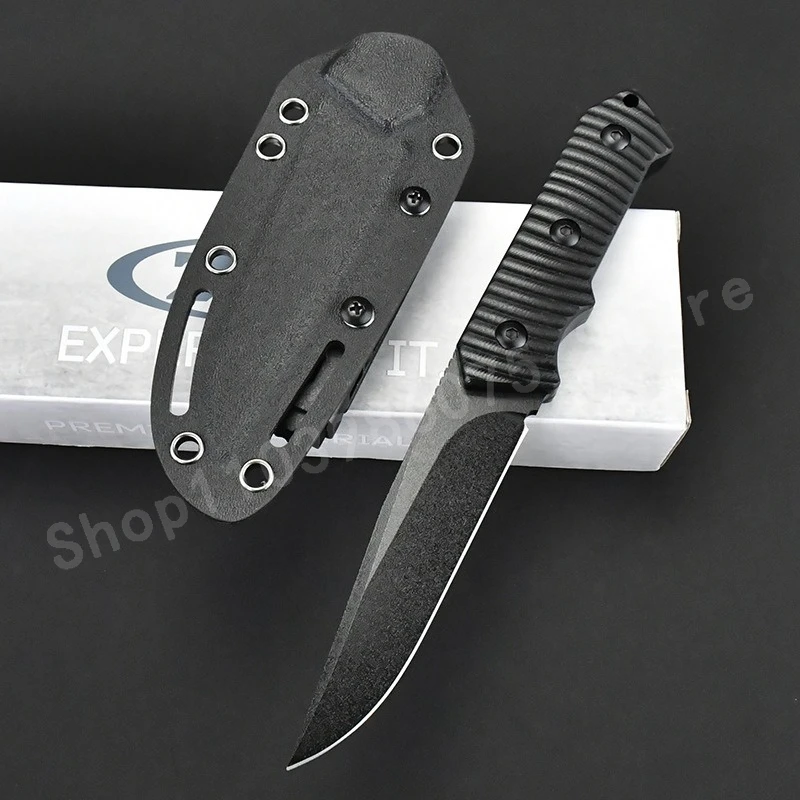 

Z0160 Черный уличный нож 7Cr13Mov Blade G10 Ручка подходит для выживания в кемпинге в диком EDC Многофункциональный нож