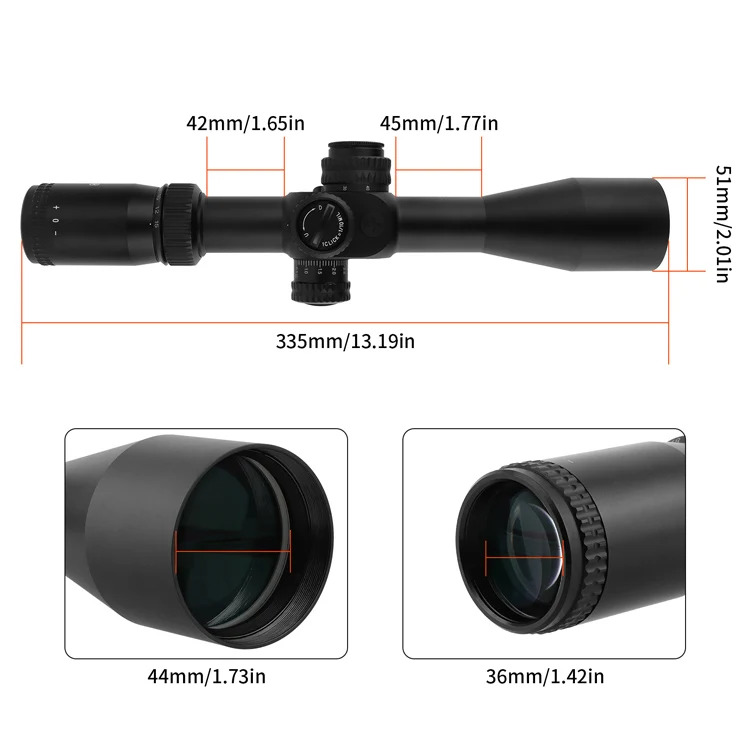 3-15x44 FFP تلسكوبي البصر الطائرة البؤرية الأولى ميراس تلسكوبيكا الصيد تلسكوبي مع مظلة وإضاءة