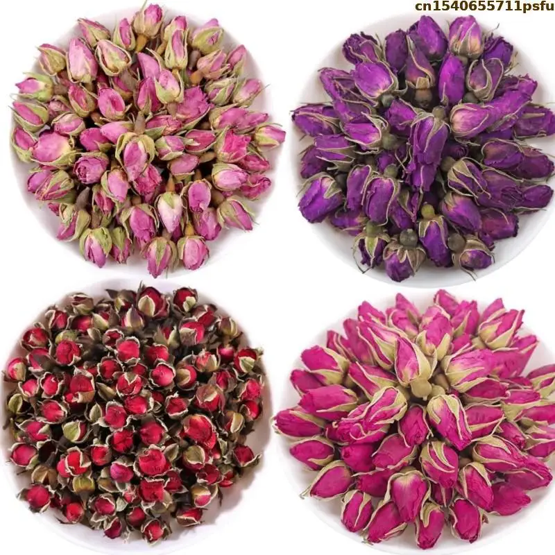 4 Types High Quality Natural Rose Buds Rose Dried Flower For Soap Candle Essence Making Tea Women's Perfume Making Materials