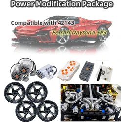 Refitted Engine LED Light Set Remote Control Motor Accessories Compatible LEGO 42143 FerrariI Daytona SP3 Building Blocks Brick