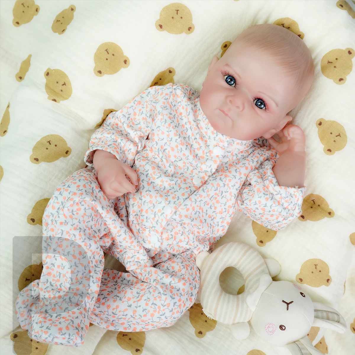 

Real Rebirth Baby Doll Real Life Fabric Body Based Sleep Newborn Realistic Rebirth Baby Doll Soul Healing Handmade 3D Skin
