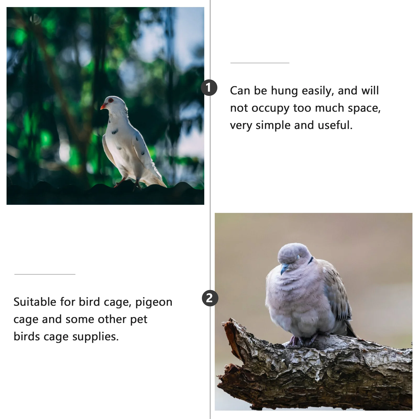 5 PCS Pigeon Food Trough Pet Bird Accessories Accessory Plastic Cage